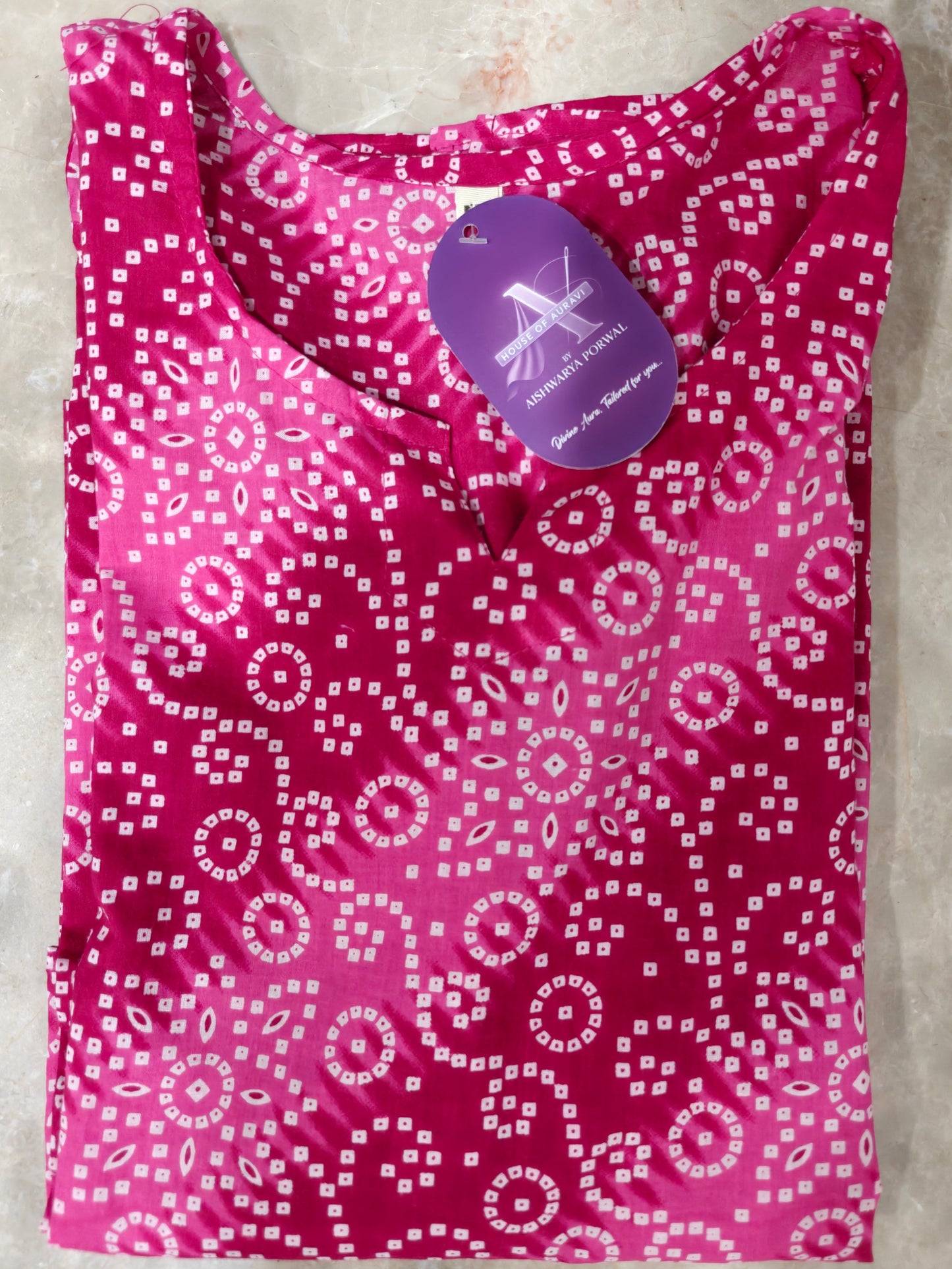 Bandhej Baag Short Kurti