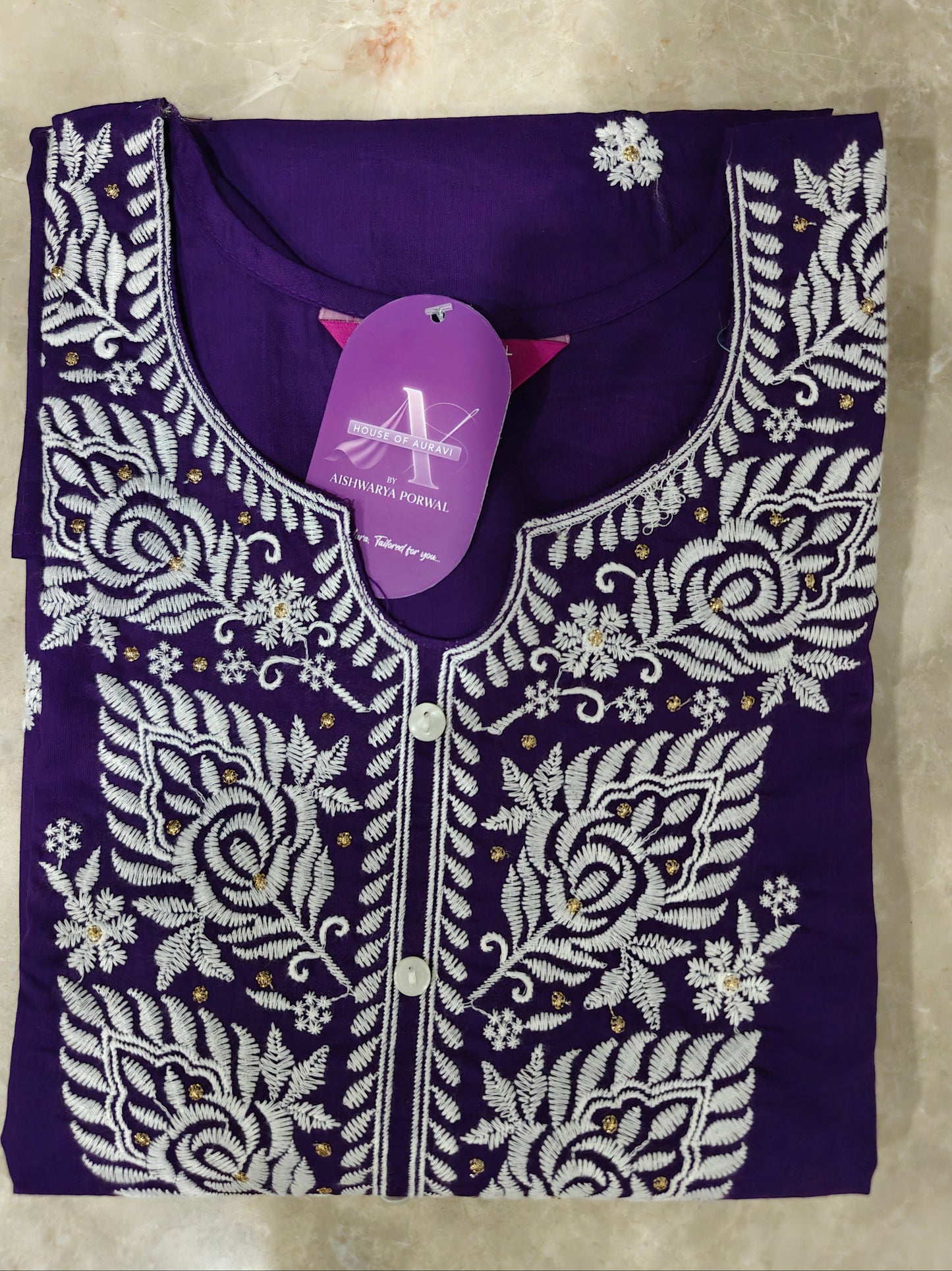 Nooraniya Chikankari Short Kurti