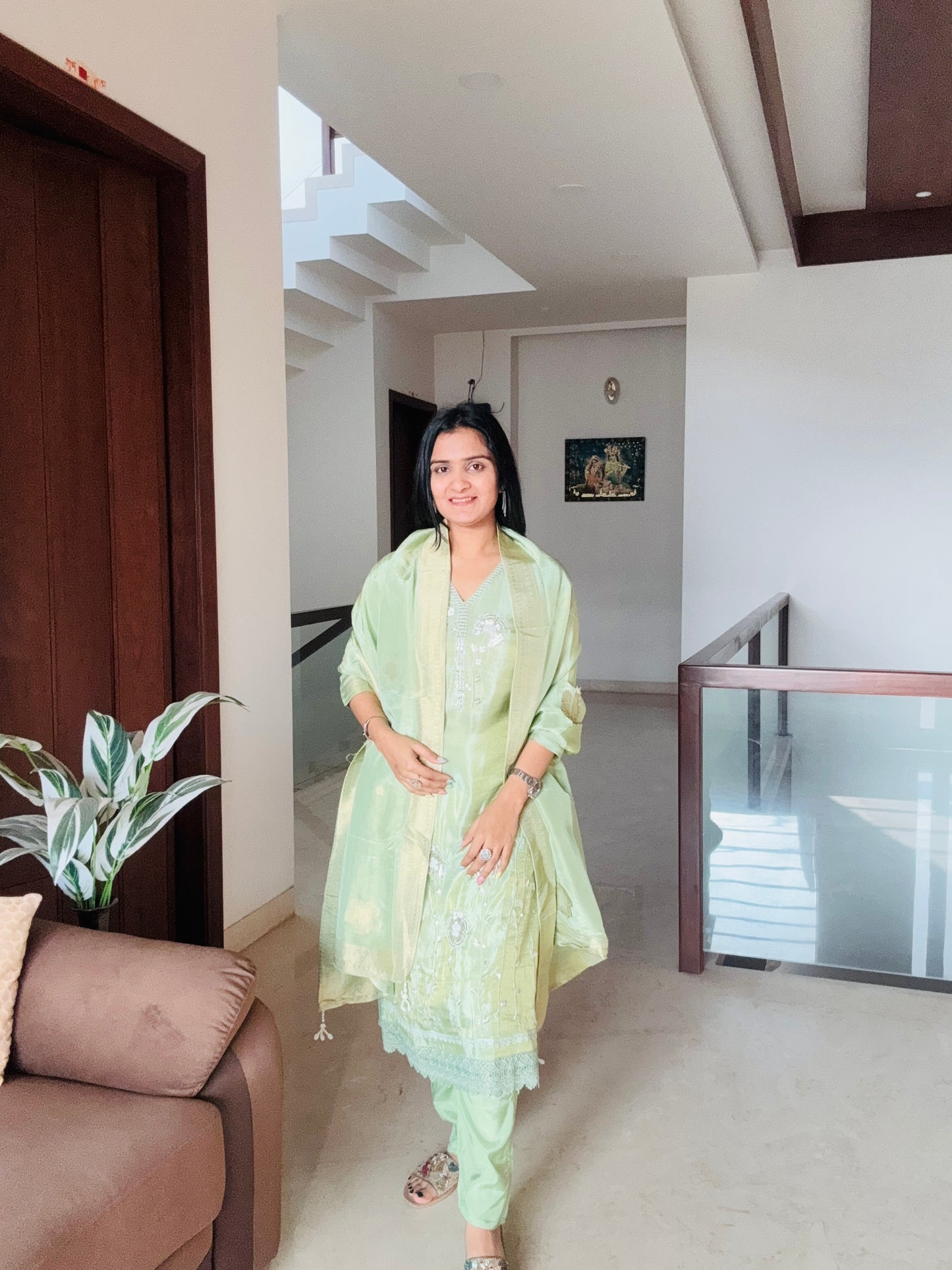 Mint Pearl Aura Salwar Suit