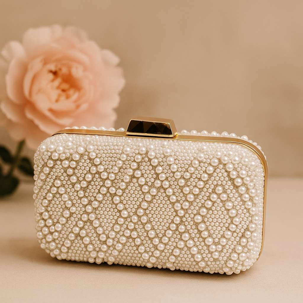 White Grace Pearl Clutch