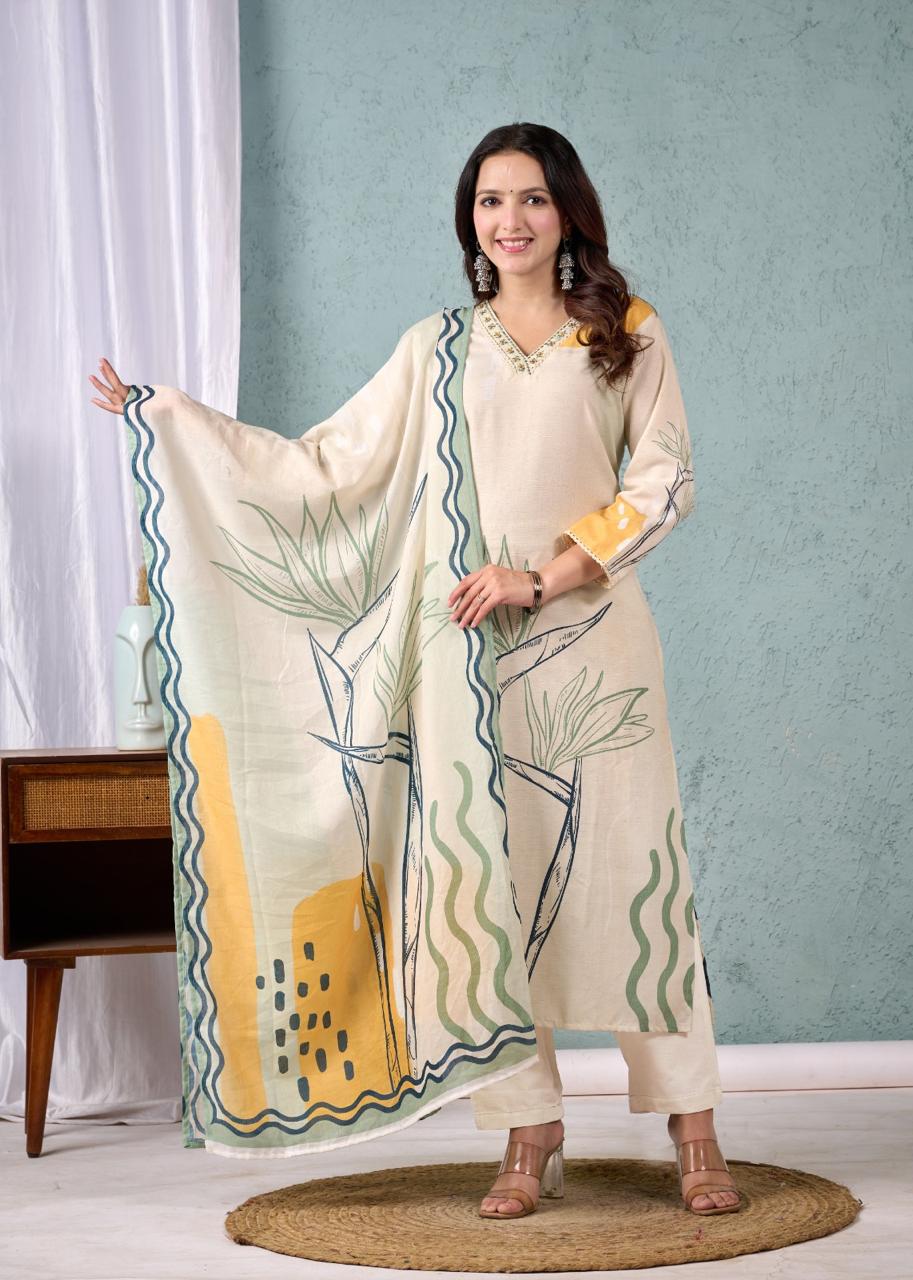 Canvas Bloom Salwar Suit Set