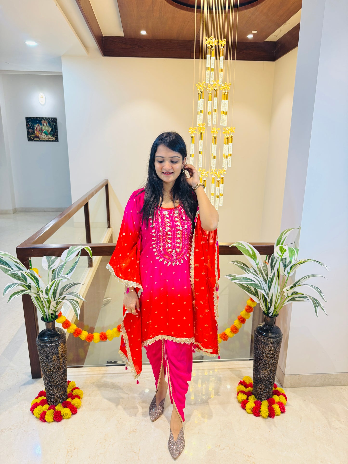 Rangrez Kaftan Dhoti Pant Set