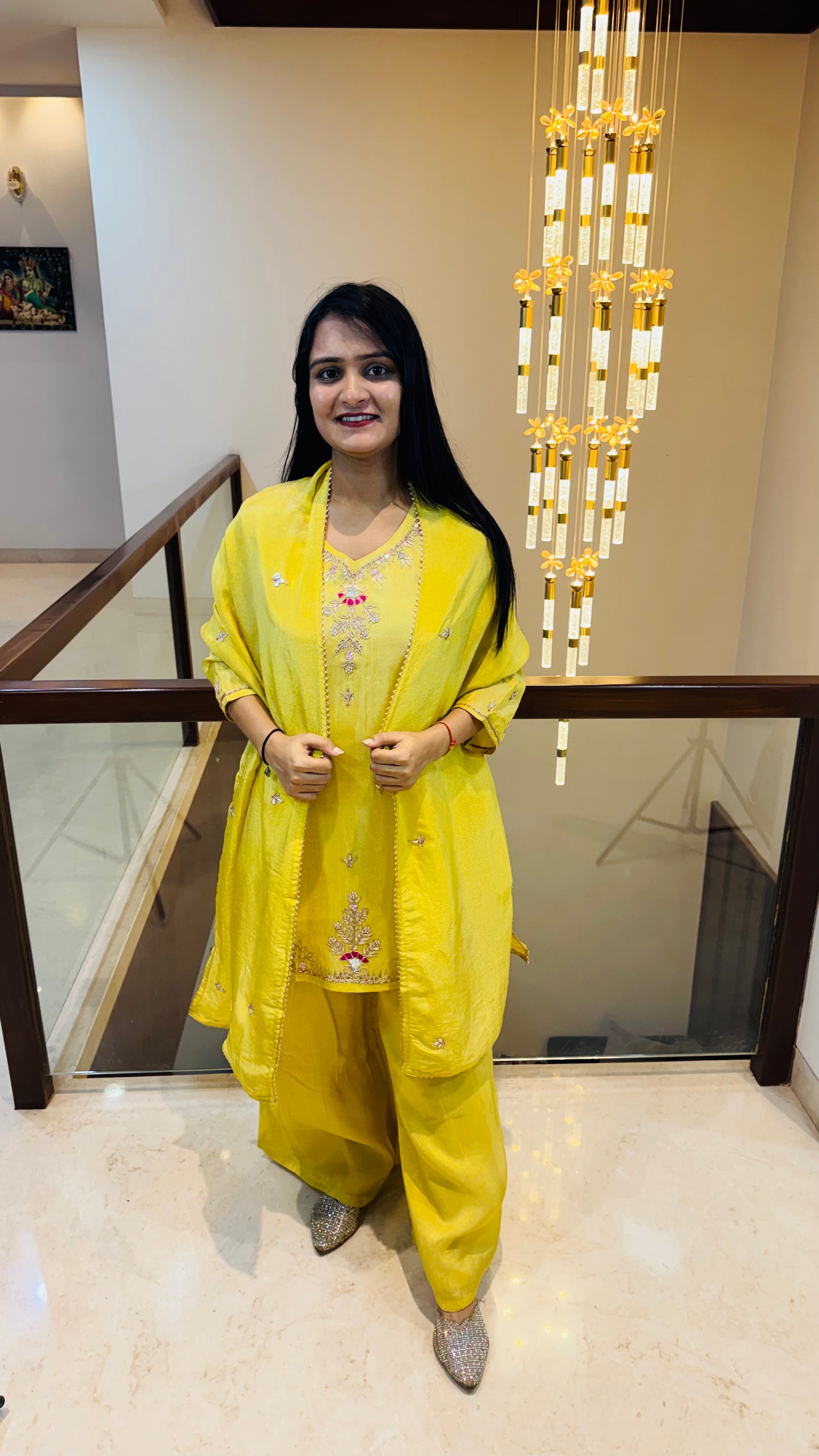 Golden Gota Patti Salwar Suit