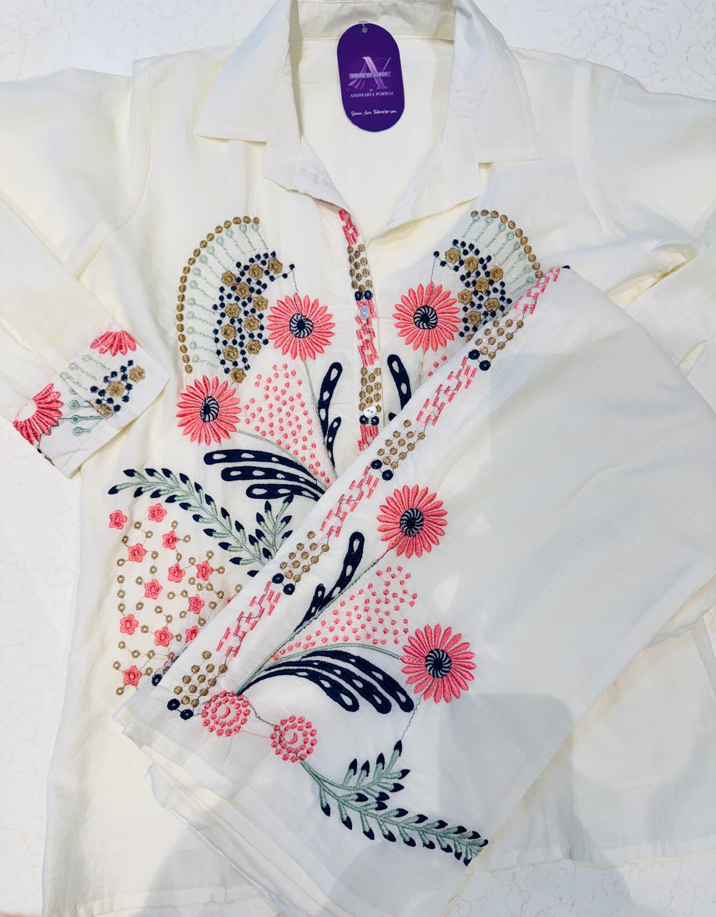 Petal Whimsy White Co-ord Set