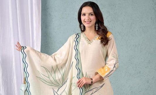 Canvas Bloom Salwar Suit - Serenity in Every Thread