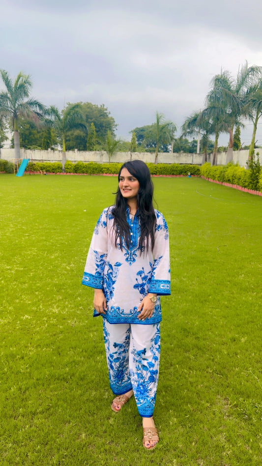 Azure Bloom Co-Ord Set – A Breath of Fresh Style 💙✨