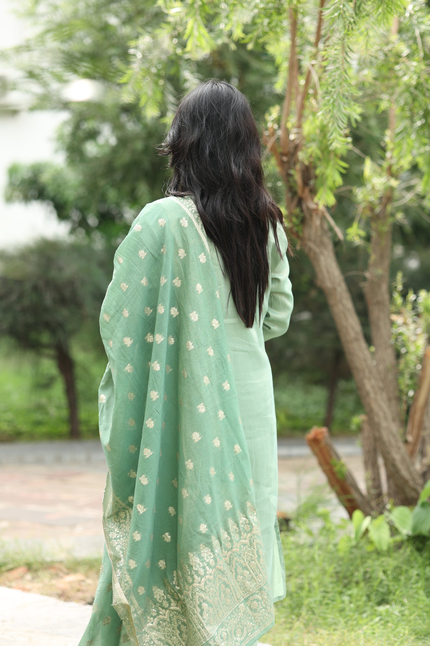 Emerald Zari Bloom Salwar Suit Set