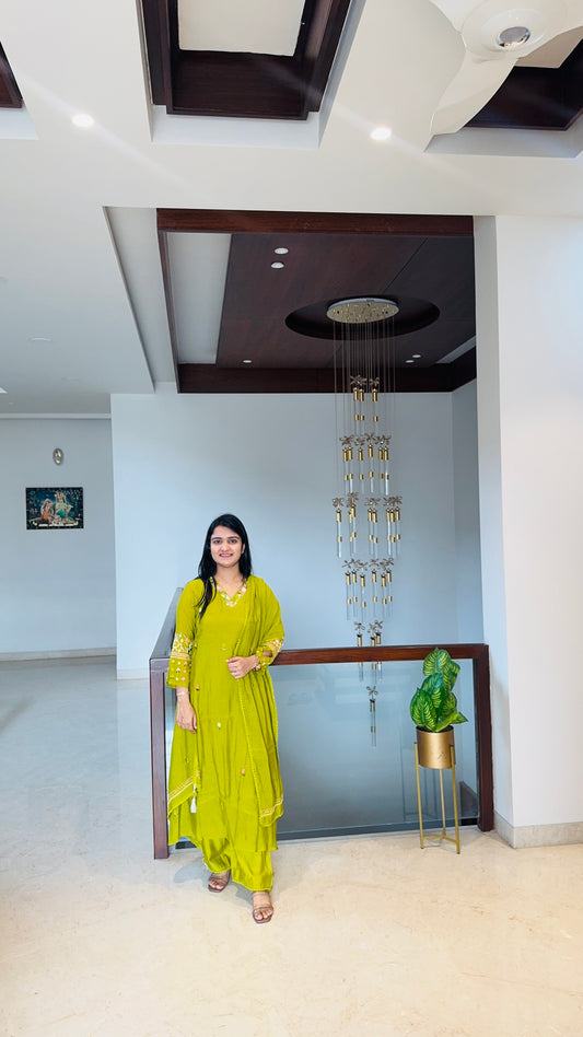 Green Meadow Mul Salwar Suit