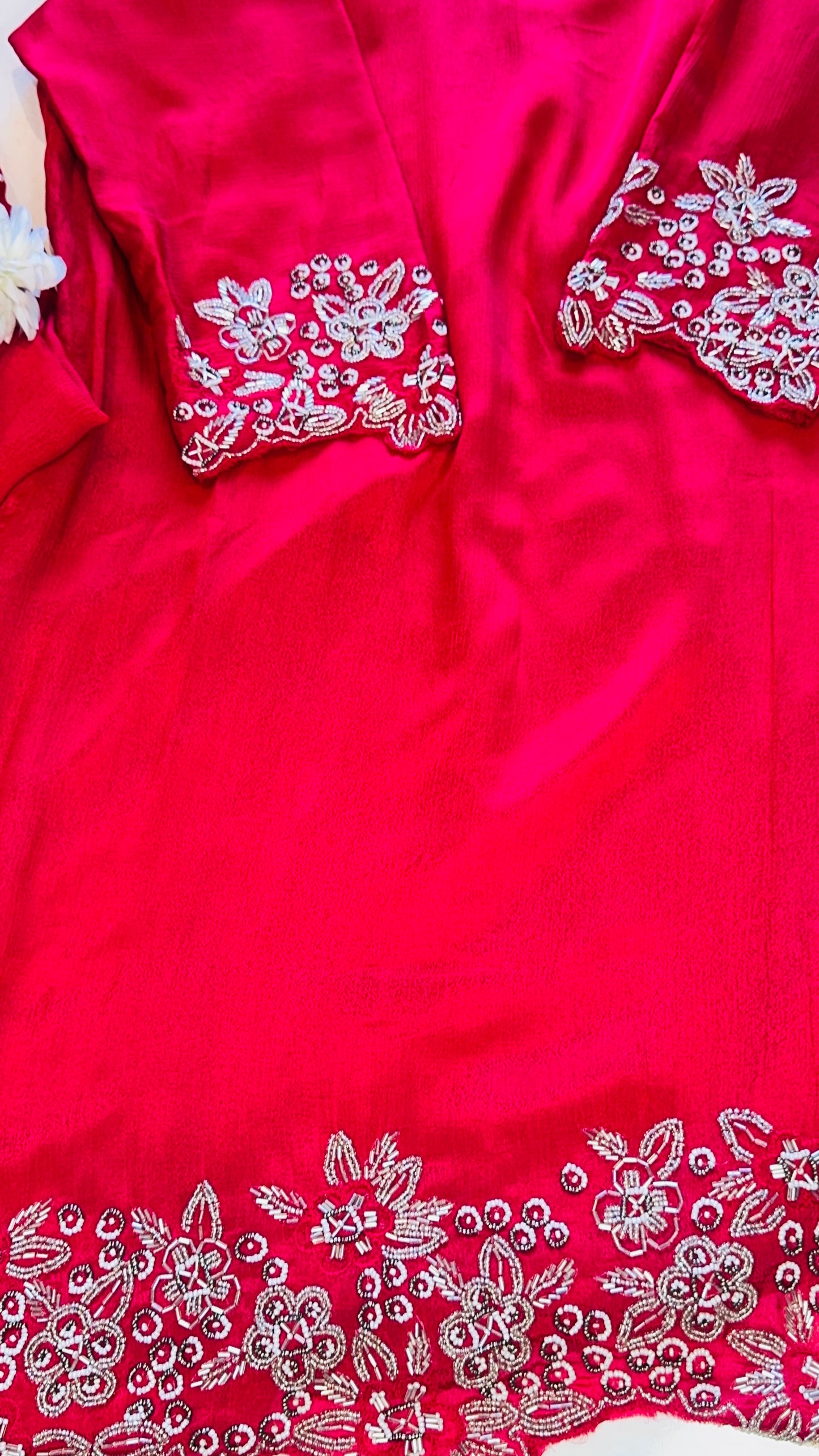 Red Handwork Indo western
