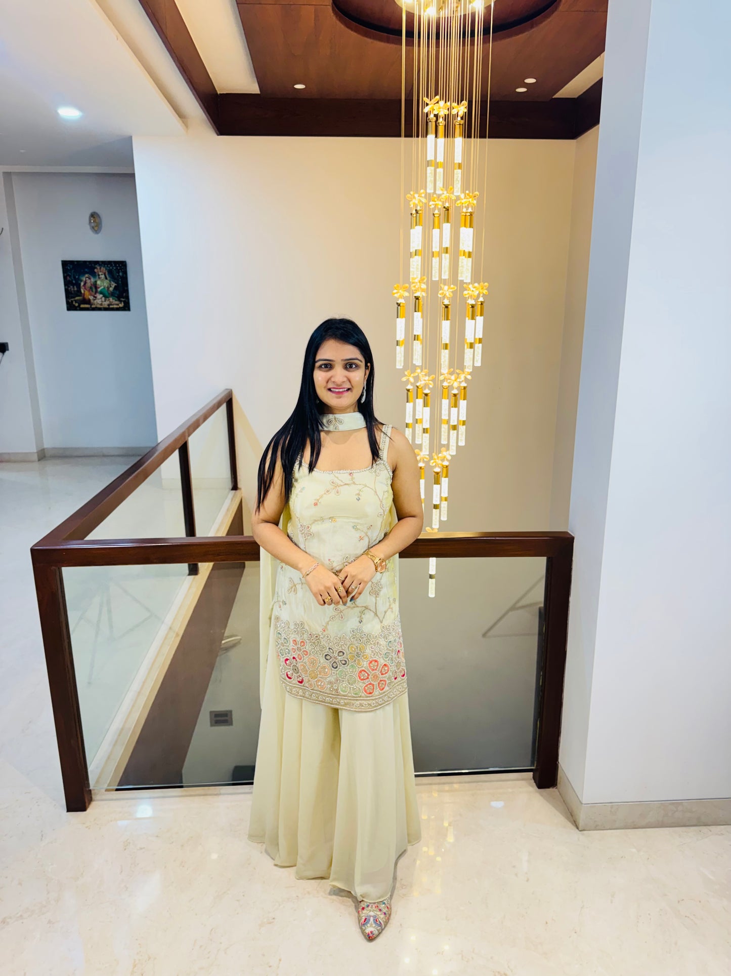 Pearl Radiance indowestern Set