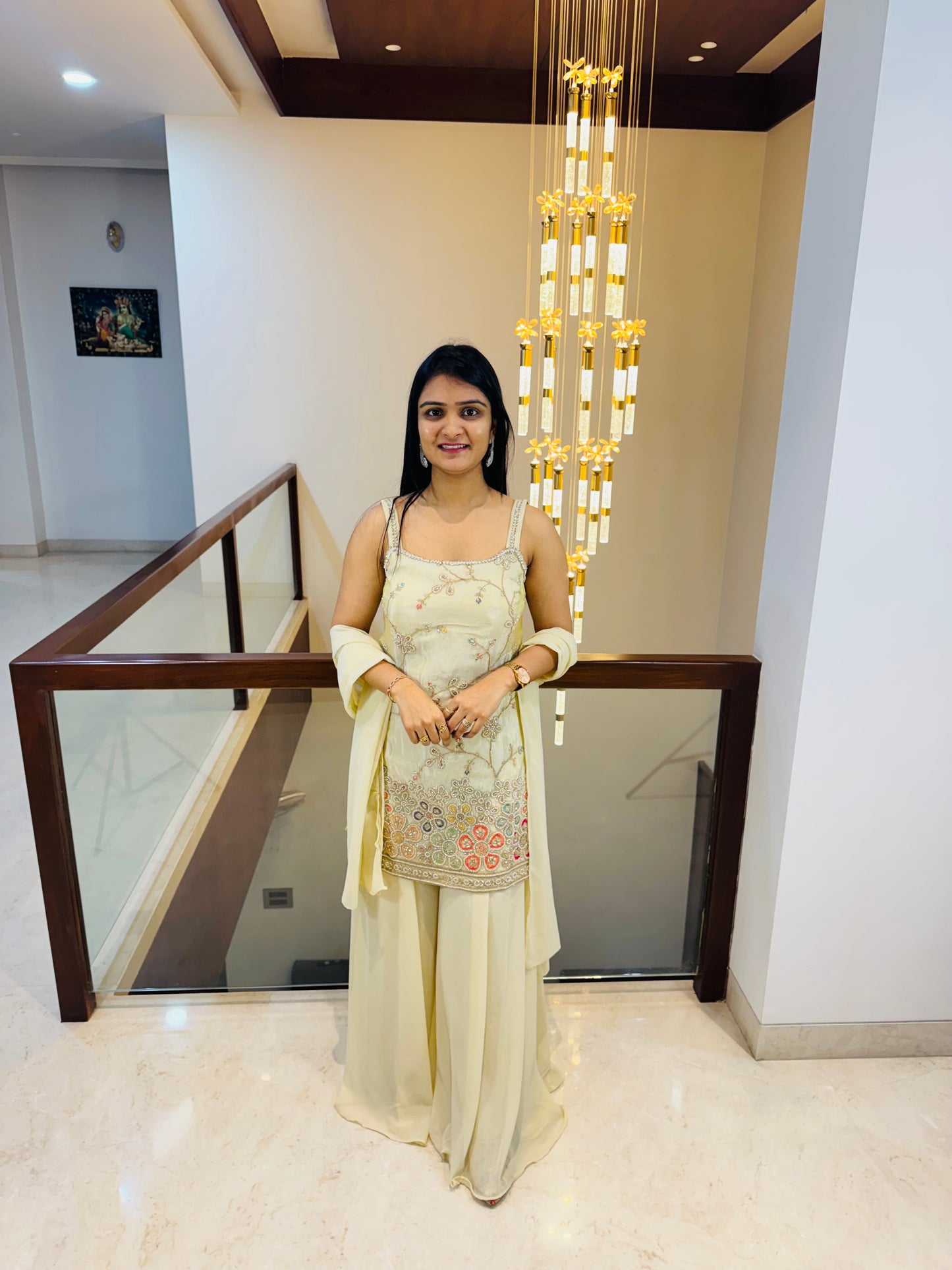 Pearl Radiance indowestern Set