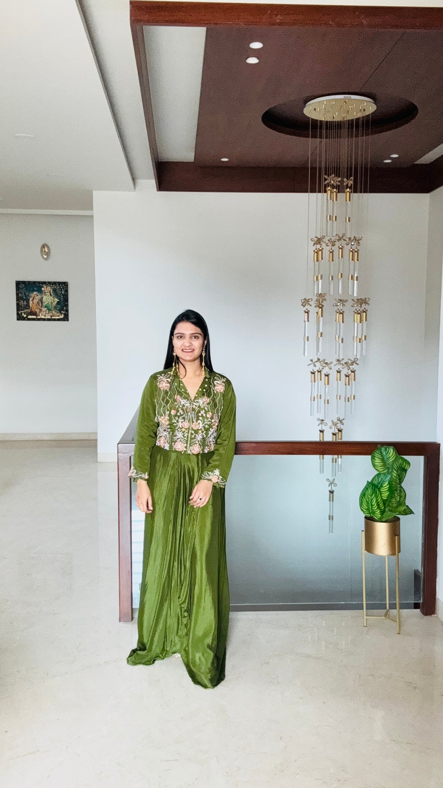 Olive Royal Skirt Set