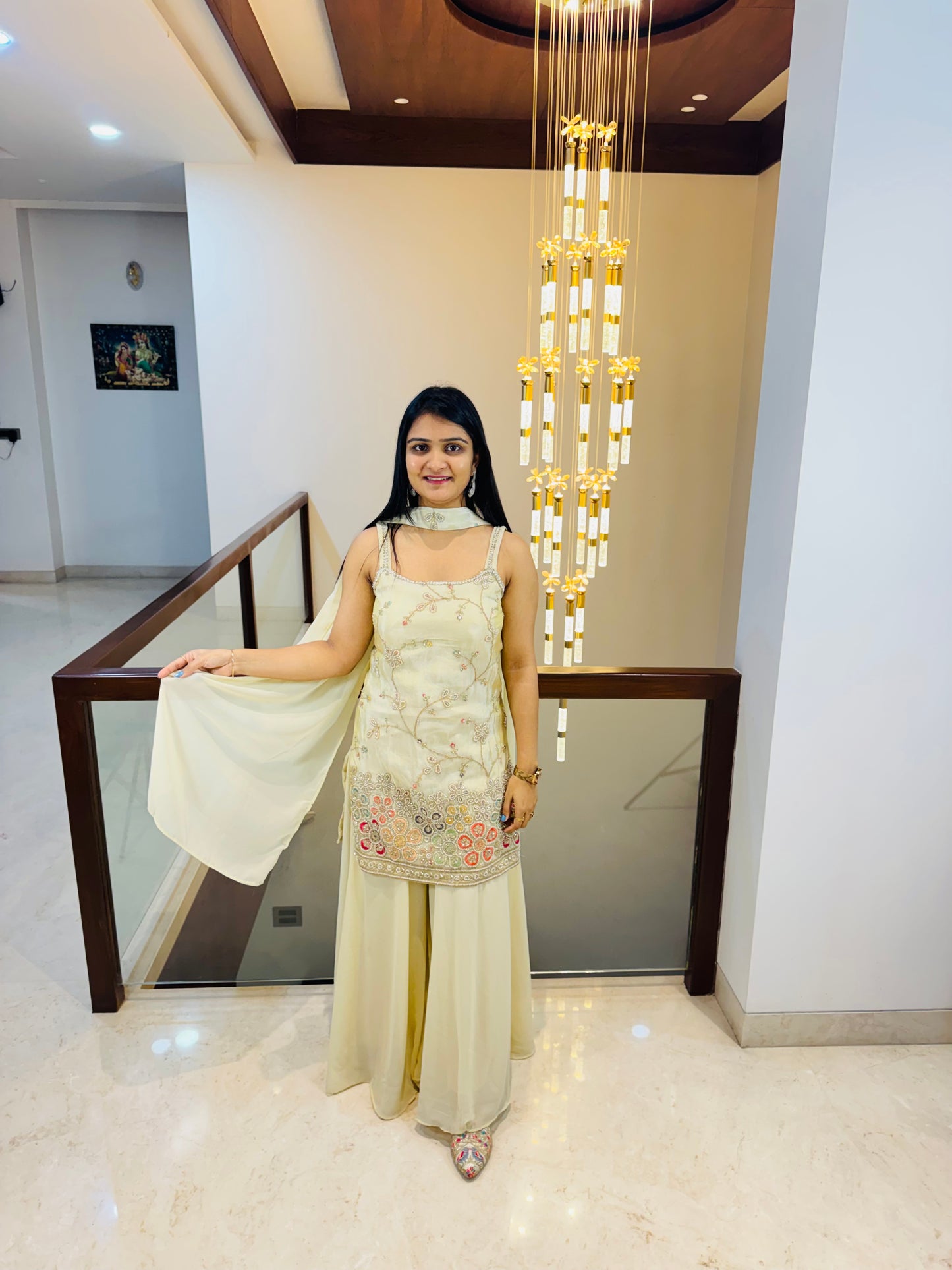 Pearl Radiance indowestern Set