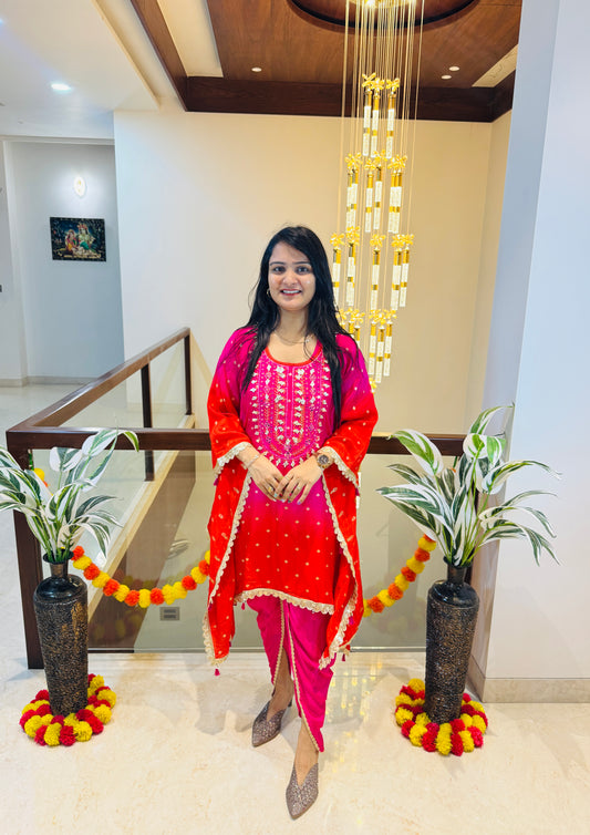 Rangrez  Kaftan Dhoti Pant Set