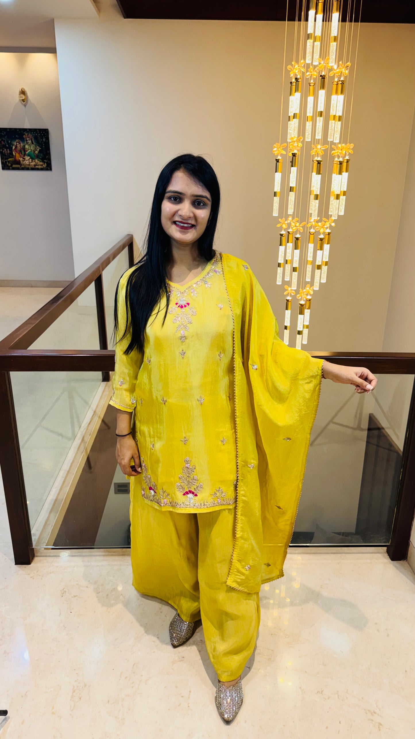 Golden Gota Patti Salwar Suit