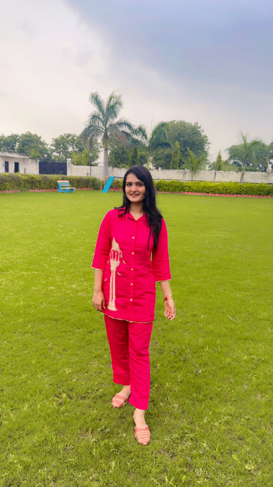 Gulabi Rajwadi  Co-ord set