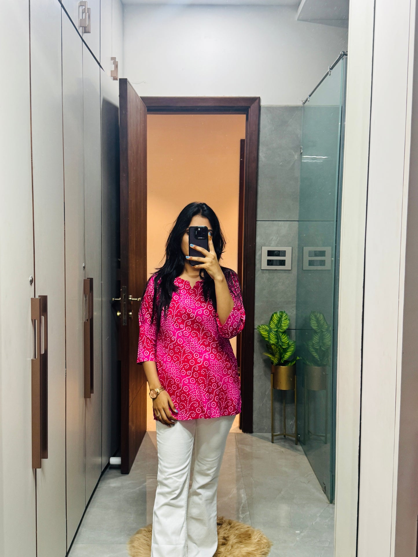 Bandhej Baag Short Kurti